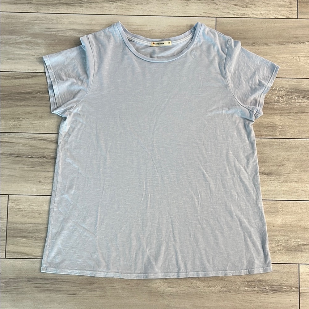 Marine Layer Light Blue Women's Basic Tee Size Me… - image 2
